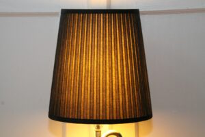 Trumpet lamp floor lamp silver black 100% sustainable unique