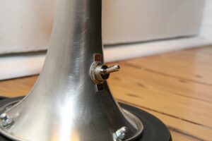 Trumpet lamp floor lamp silver black 100% sustainable unique